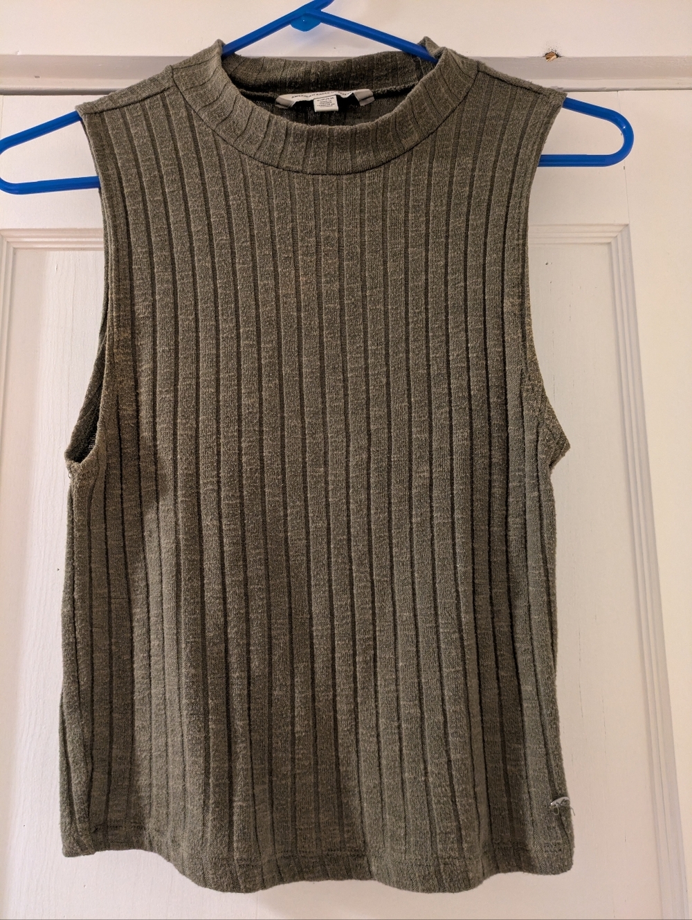 American Eagle Outfitters Green Mock Neck Tank Top
